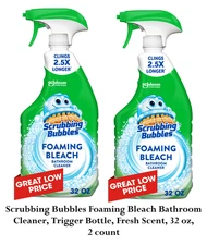 Scrubbing Bubbles Foaming Bleach Bathroom Cleaner, 32 Oz Spray (2 Pack)