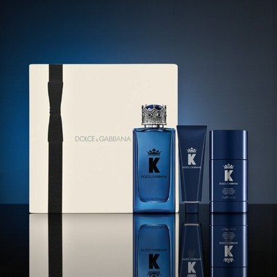 Dolce & Gabbana K Pour Homme 3pc Gift Set 3.4oz EDT Spray SG & Deo NIB