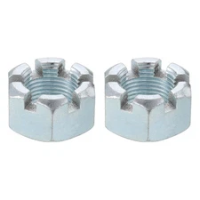 2Pcs 7/8"-14UNF Hexagon Slotted Nut Grade 6.8 Zinc Plated Hex Castle Nuts