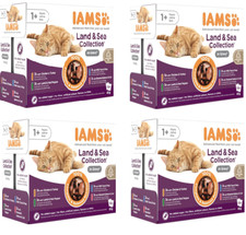 IAMS Advanced Adult Wet Cat Food Land & Sea Gravy Mix 48x85g Pouches 6.62 per kilo