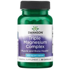 Triple Magnesium Complex 400mg 30 gelatin caps - Mineral Supplement - Exp. 10/28 0.61 per thousand milligrams
