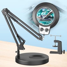 12X Magnifying Glass with Light Hands Free, 2025 New 12X Overhead Switch
