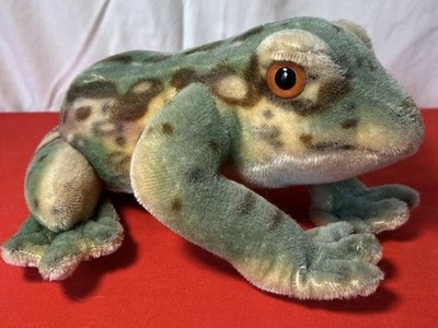 Rare Jumbo Vintage Steiff Frog - 11'' Large Velvet Bullfrog - Mid-Century 1950s