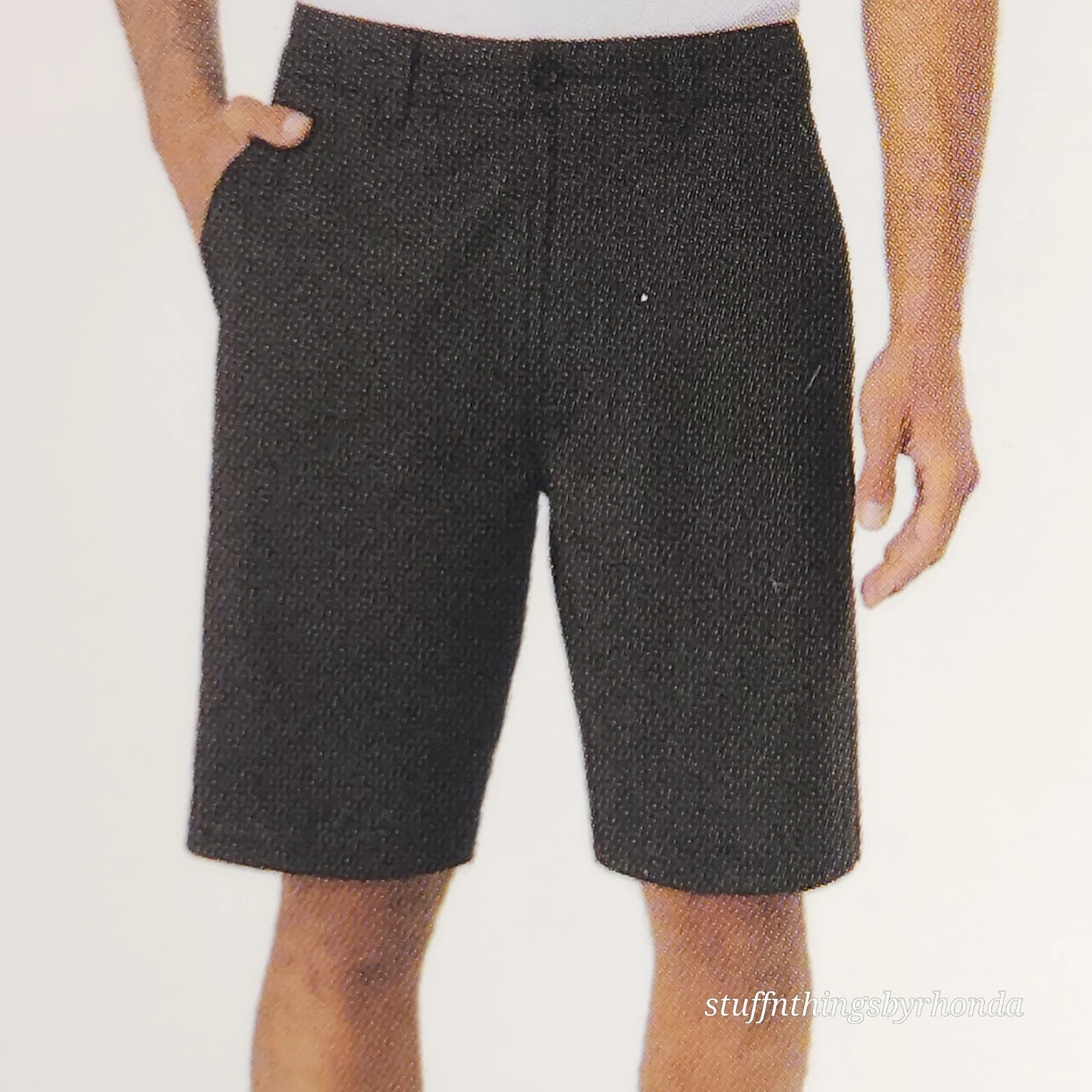 New O'NEILL Drive Men's Blk 2 Way Stretch Shorts, Sz 36, Golf, Casual, Bermuda