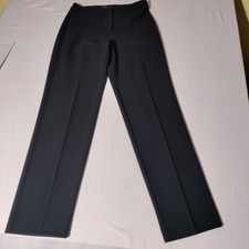 St John Caviar Black Wool Blend Diana Pants Size 6 - Imperfect