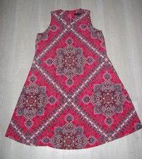 TOMMY HILFIGER Dress Women’s Size 4 Multi Ikat Print Knit Sheath A-Line Pink