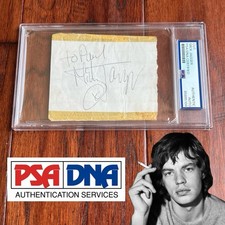 MICK JAGGER Rolling Stones Autograph CUT SIGNATURE Signed * PSA