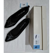 Anne Klein black comfort flex flats shoes womens size 9 style akodenna