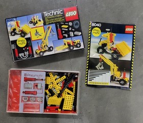 LEGO Technic Lot 8030 8040 with Box Vintage 80s 90s Build AS IS Retired LEGO