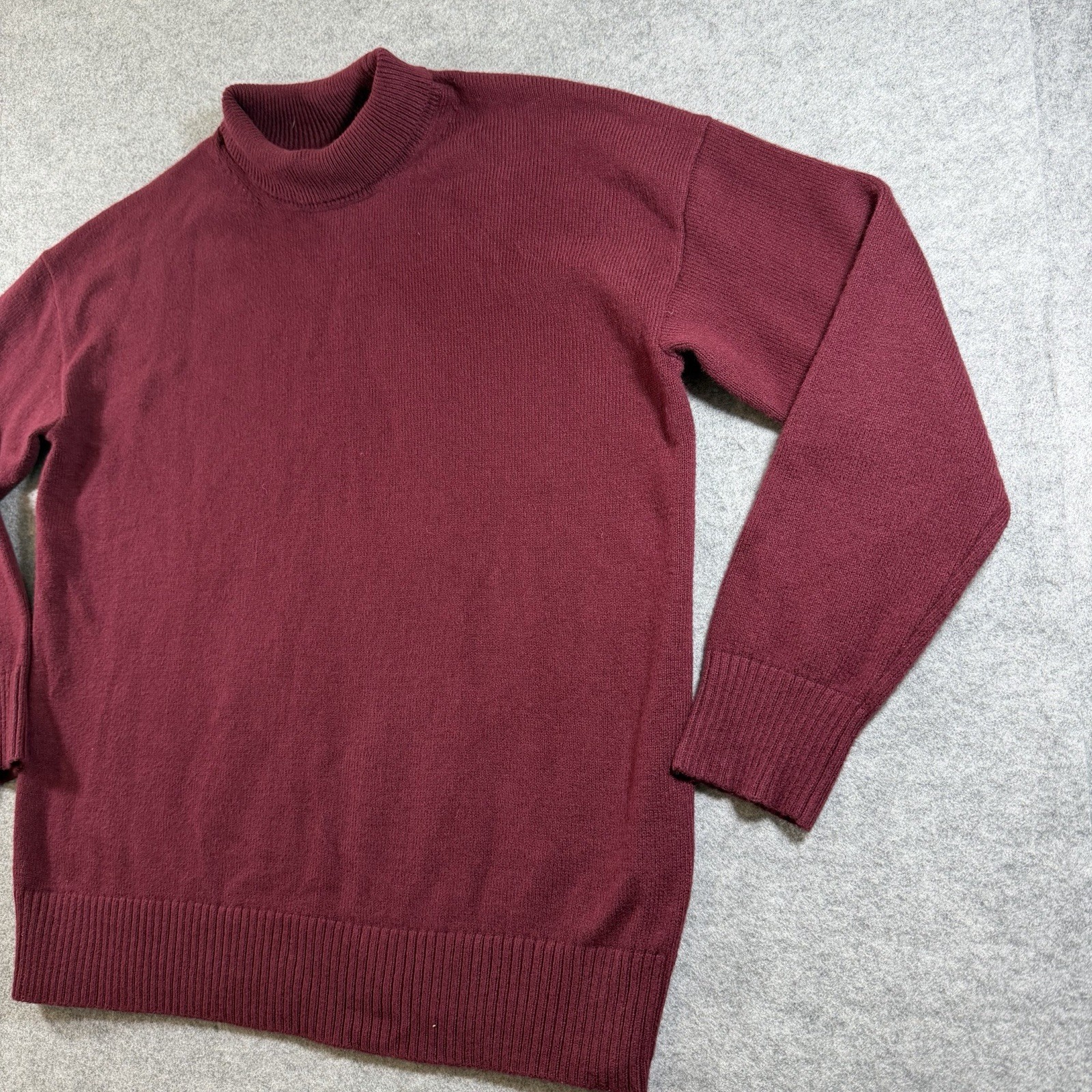 Banana Republic Turtleneck Sweater Womens S Burgundy Wool Blend Soft Knit LS thumbnail 9