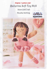 Ballerina rag doll knitting pattern original paper pattern 32cm original paper.