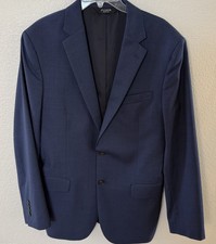Jos A Bank Men s 42L Slim Fit Traveler Collection Navy 100 Wool Suit Jacket