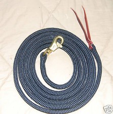 12' NATURAL HORSE TRAINING YACHT ROPE LEAD FOR PARELLI METHOD, MANY COLORS 
