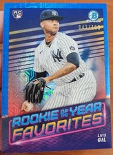 LUIS GIL 2022 BOWMAN CHROME ROOKIE OF THE YEAR FAVORITES BLUE MOJO 41/150