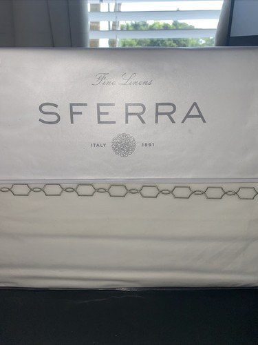 SFERRA Taccio flaches Laken voll/Königin weiß/Nebel - Bild 2 von 5