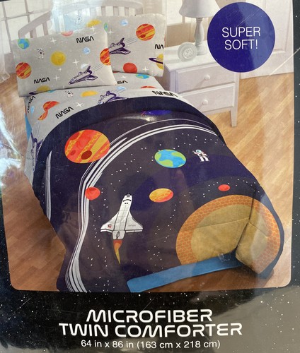 Edredón doble de microfibra ropa de cama espacial NASA Galaxy 64”x 86” suave nuevo - Imagen 1 de 6