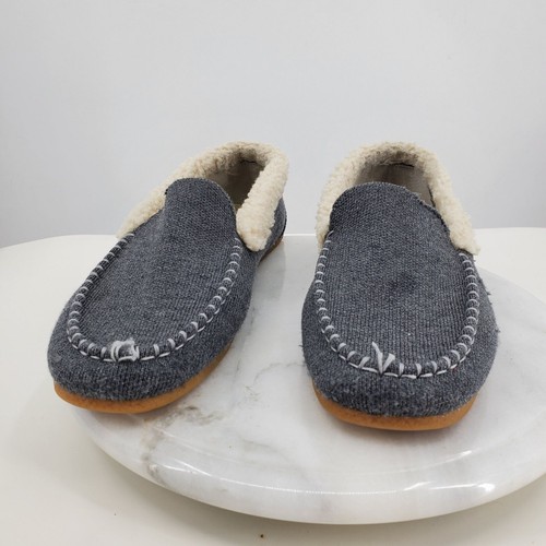 Rothy's Wool Blend Women's Grey and Sherpa Slip On Loafer Slipper Flat Shoes 8 - Picture 13 of 13