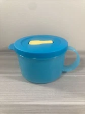 Tupperware Crystalwave Gen2 soup mug microwavable 2 cup Carribean Blue New!  