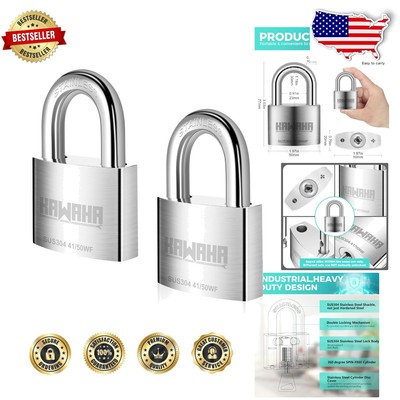 Shrouded High Security Padlock Set - Anti-Corrosion, Keyed Alike for All Weather