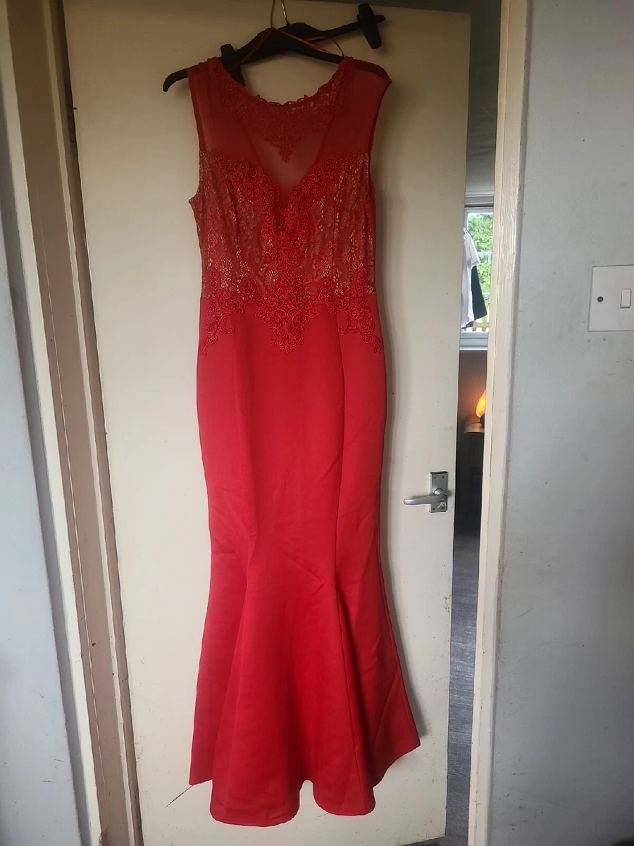 Lipsy red store lace dress