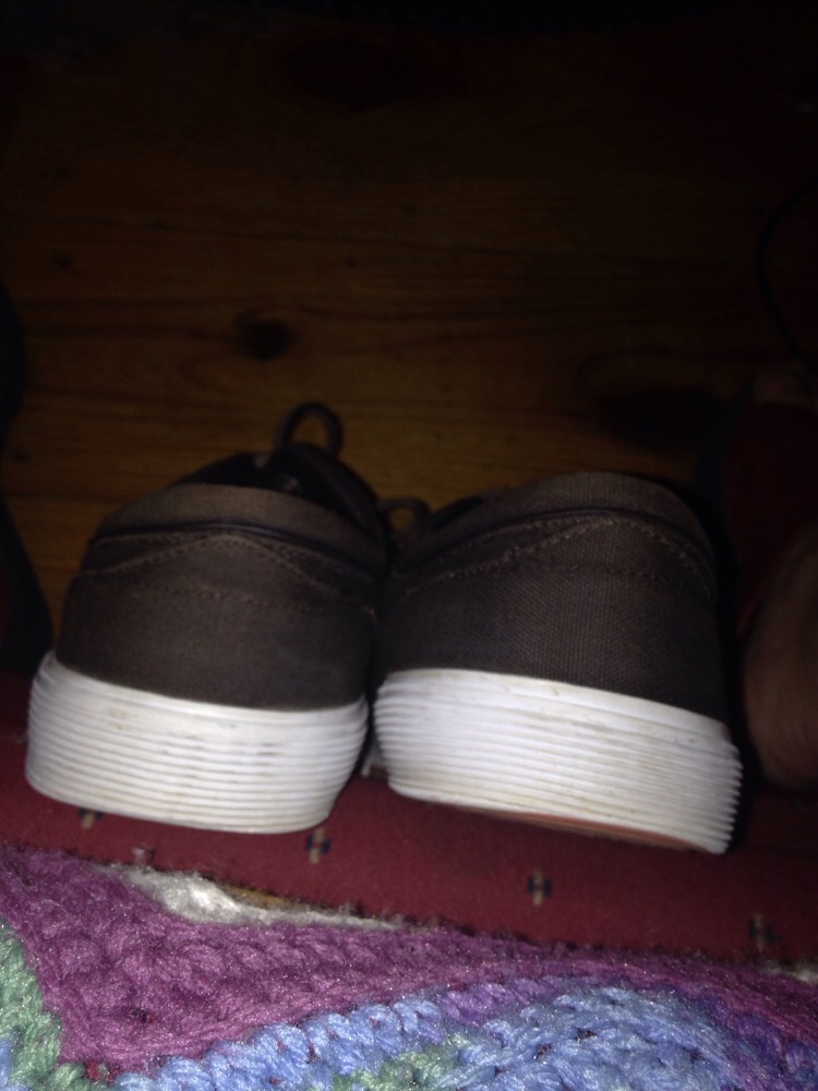 POLO RALPH LAUREN Mens sneakers 12D casual brown canvas shoes pony logo