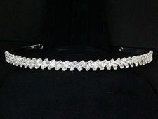 ZigZag: 3 Row Diagonal Lines Clear Crystal Rhinestone Headband