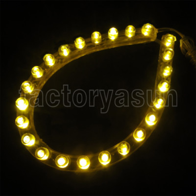 Lot De 2 Bandes LED Flexibles 24cm 24 LEDs - Étanches PVC - Pour Aquarium, Voiture, Décoration