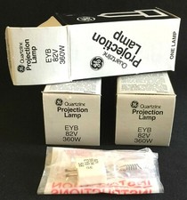 LOT OF 3 EYB G.E. PROJECTOR LAMPS : NEW OLD STOCK : 360W - 82V