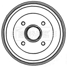 2x Brake Drums (Pair) For Renault Clio MK3 1.6 16V GT Rear 8200276843 432021782R