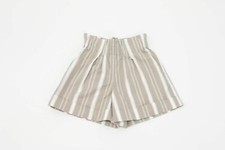 NWT Brunello Cucinelli Girls Stripe Print Shorts W/Bead Encrusted Accent 10 A228