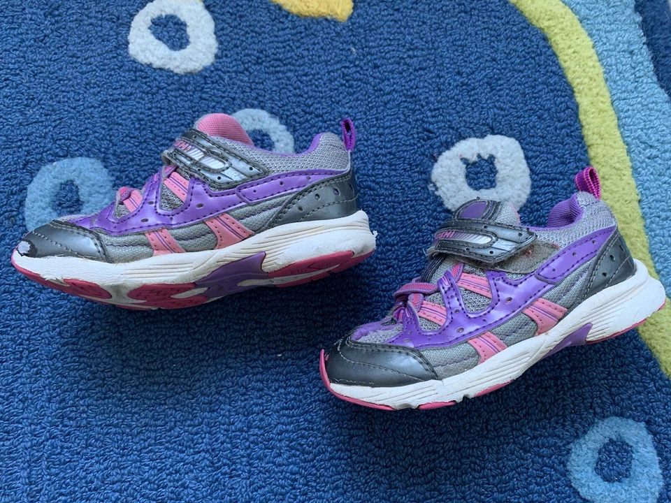 Tsukihoshi Japón Niñas Niño 20 Púrpura Rosa Plata Tenis Entrenadores Talla 9/25.5EU Foto 2 de 4