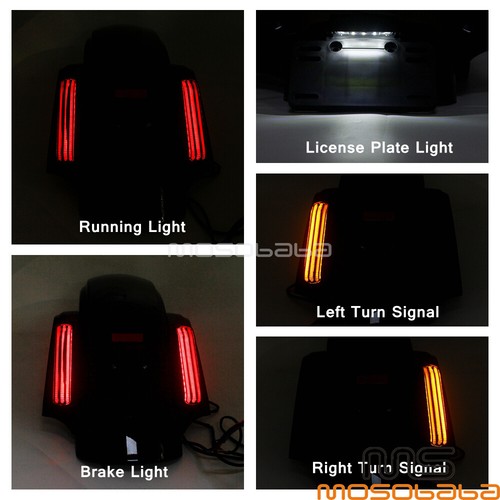 CVO Style LED Rear Fender System For Harley Touring Street Glide FLHX 2014-2022 - Picture 3 of 9
