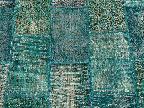 Patchwork Area Rug, Large Turkish Rug, Vintage Turkish Rug, 5.6 x 7.8 ft - Picture 6 of 11