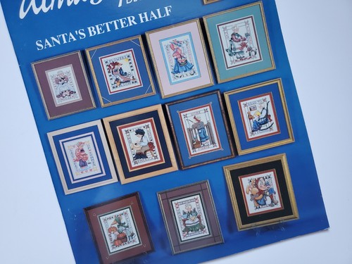 Vintage Alma Lynne Designs Santa's Better Half cross stitch patterns ALX-99
