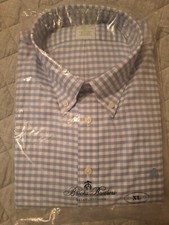 NEW Brooks Brothers Blue Plaid Button Down Long Sleeve Shirt Men's XL NWT