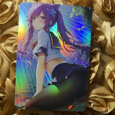 Keqing Genshin Impact Paradise Anime ACG Doujin Waifu Holo Card Sailor