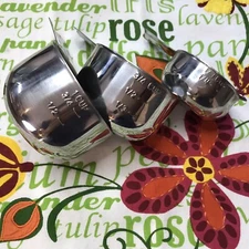 Set 3 ChefsGrade Stainless Measuring Cups High Polished Exterior Satin Interior