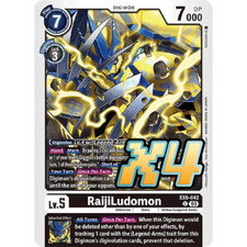 4X RaijiLudomon EX6-042 Common Infernal Ascension NM Digimon Card Game