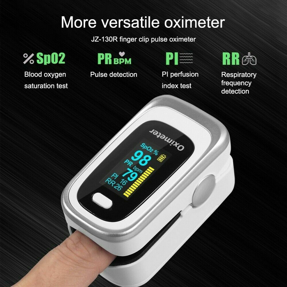 Saturimetro Da Dito - Ossimetro Pulse Fingertip SPO2, PR, PI, RR - Monitor Sonno E Frequenza Cardiaca