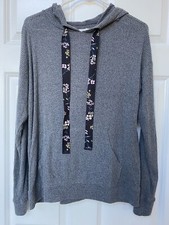 Maurices Gray Grey Ribbed Hoodie Pullover Sweatshirt Women  s Size Small S