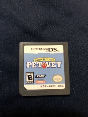 Paws And Claws Pet Vet-Nintendo DS Game Game cartridge only
