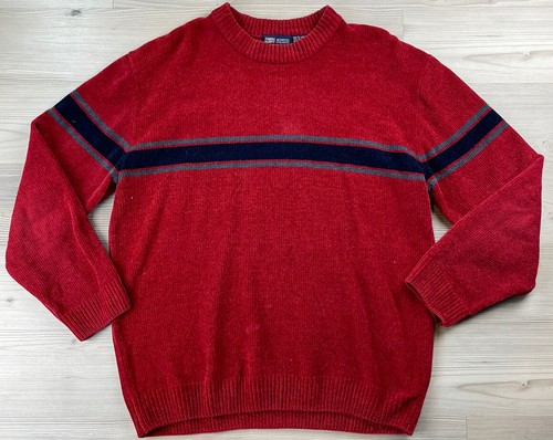 Red Crew Neck Pullover Sweater Size 