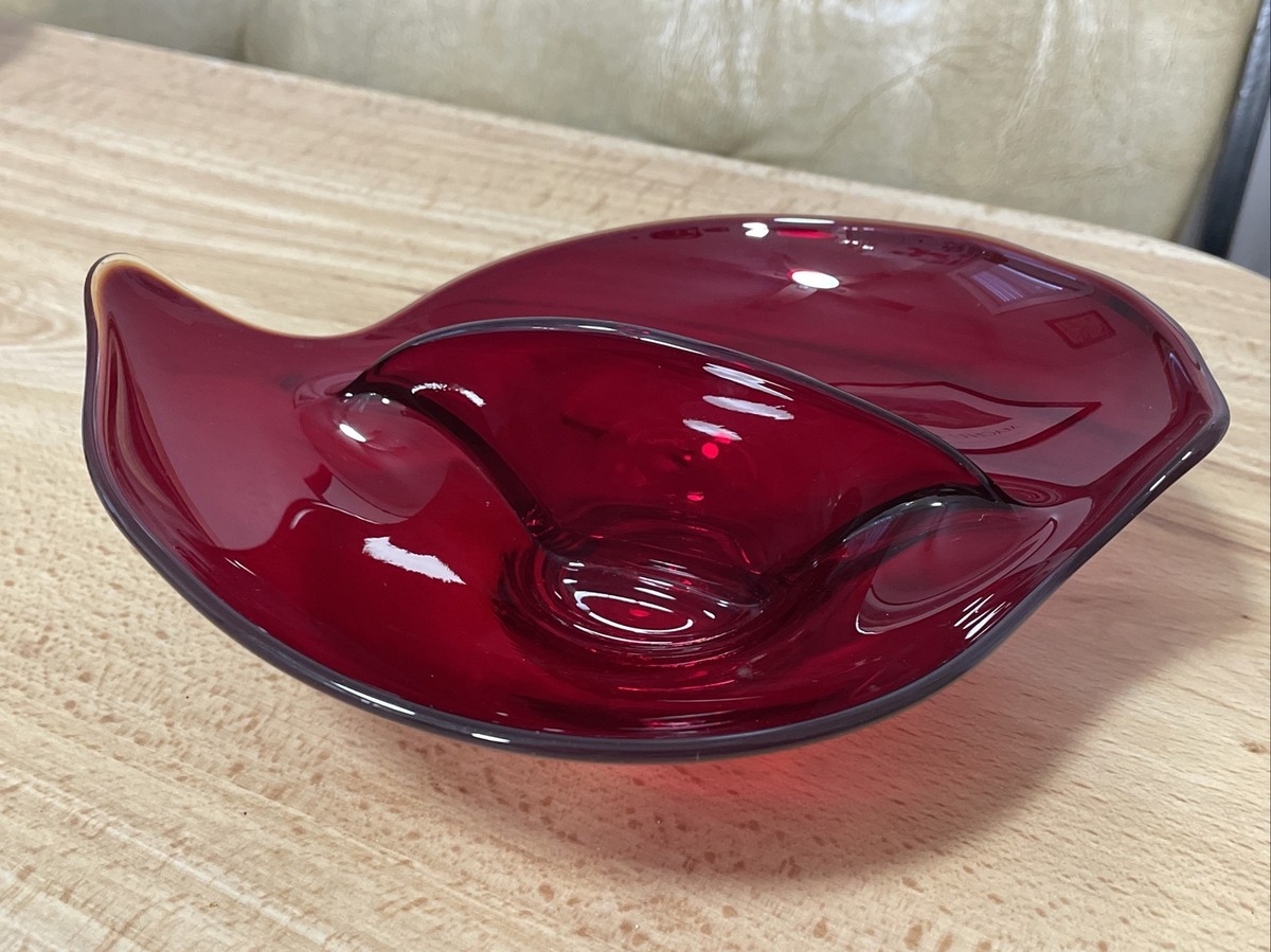 Viking_Glass_Ruby_Red_Cadmium_  Viking Red Candy Dish display picture 1
