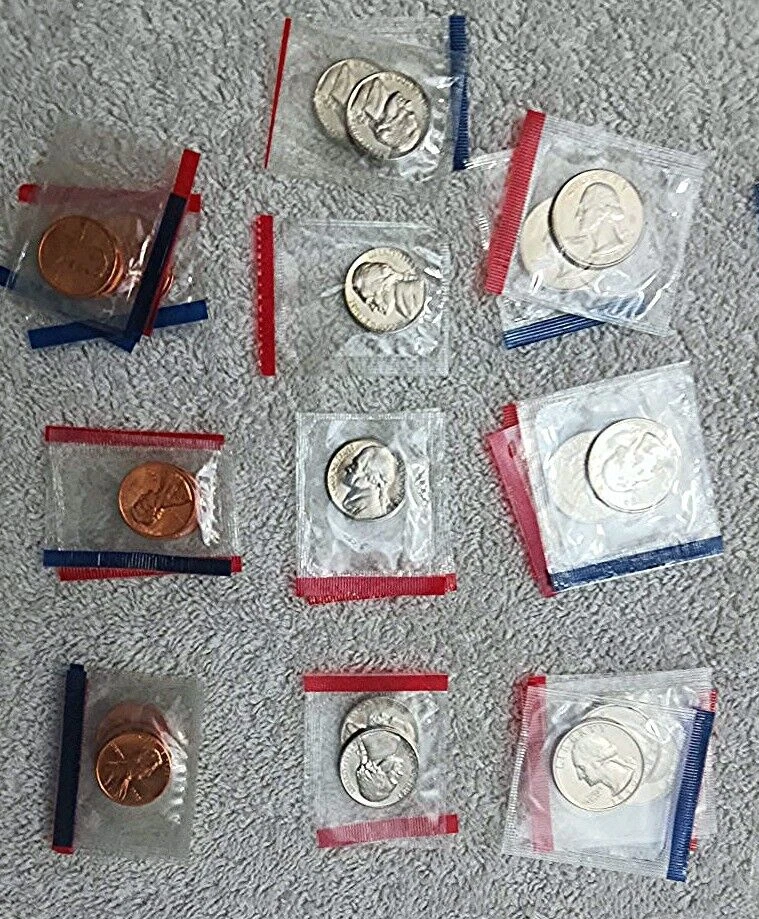 40 Mint State Coins, 1c, 5c, 10c, 25c Uncirculated Mint Cello's - Image 4 of 4