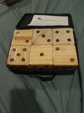 Hey Play Giant Wooden Yard Dice game set