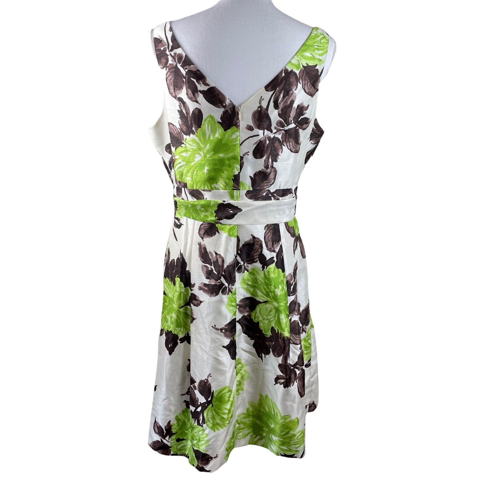 Jessica Howard Women's Dress Size 14 Green Ivory … - image 5