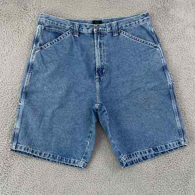 Vintage Modern Edge Jean Shorts Mens 38 Denim Loose Jorts Carpenter Y2K 10''