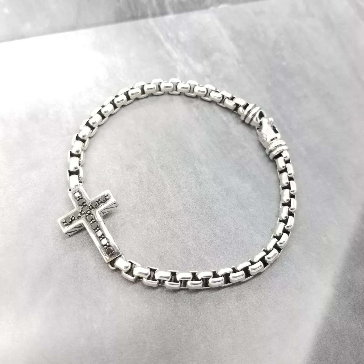David yurman black diamond shop cross bracelet