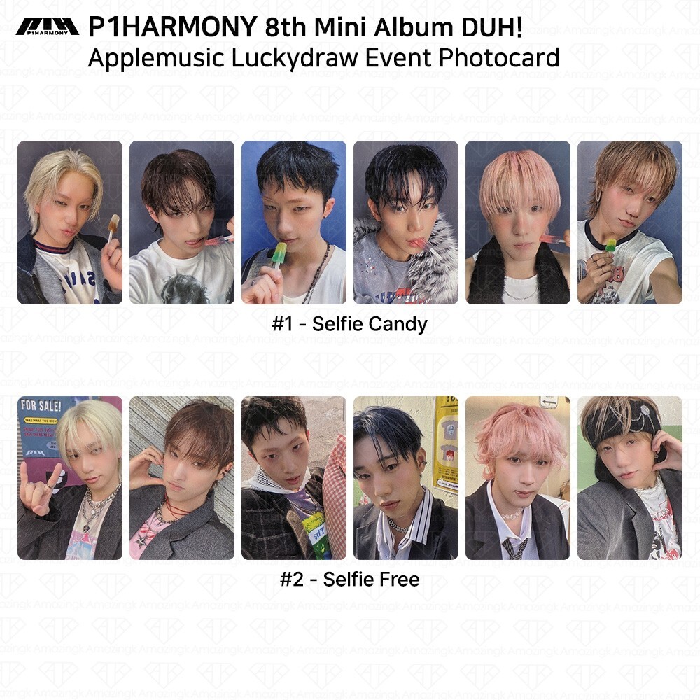 P1Harmony トレカ DUH! music plant P1Harmony The 8th Mini Album DUH! Applemusic Luckydraw