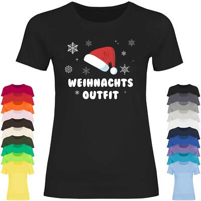 Hohololo Weihnachts Tshirt Damen Christmas Shirt Merry Christmas V Ausschnitt T Shirt (Grün1,M